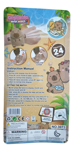 Reloj De Capybara Carpincho Personajes Kawaii Proyector Capybara