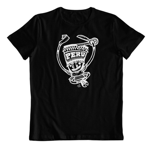 Polera Negra Dtf Algodon Travel Peru Viaje Recuerdo Tipico