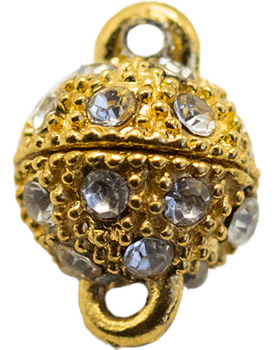 12 Iman Para Pulseras Bisutería Broche Abalorio Bola 9mm Dorado 1.4 Cm 9 Mm