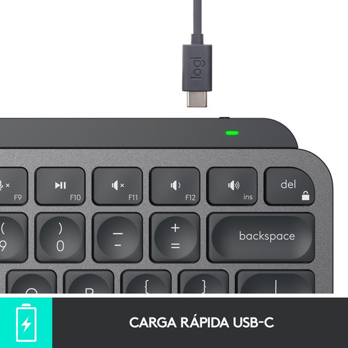 Imagen 9 de 10 de Teclado Avanzado Recargable Logitech Mx Keys Mini - Negro