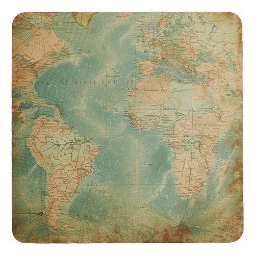 Mousepads Decorados 20x20cm - Mapas Antiguos