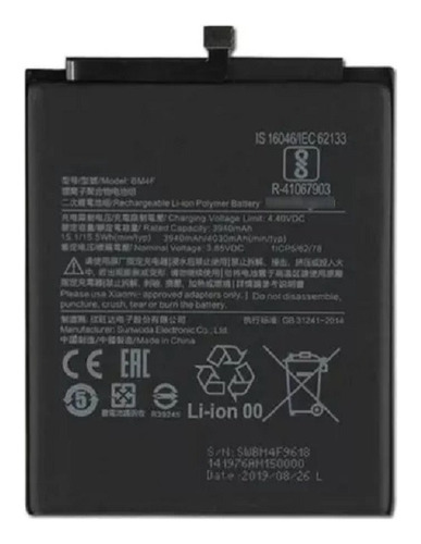 Bateria Bm4f Para Xiaomi Mi A3 Redmi Mi 9 Lite 3940mah