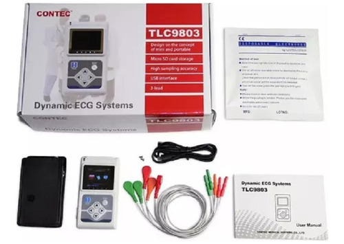  Holter Electrocardiograma Tlc9803 Contec 3 Canales