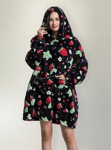 Lindo Poleron Sudadera Con Capucha Larga Para Mujer De Polar Sherpa Con Suave Calienta Rapido Invierno Regalo Mama Dia De Las Madre Manta De Sherpa 7