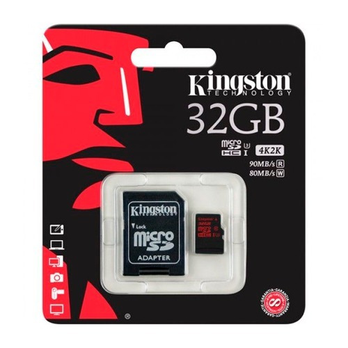 Memoria Microsd 32gb Kingston U3 4k Gopro Celular Camara