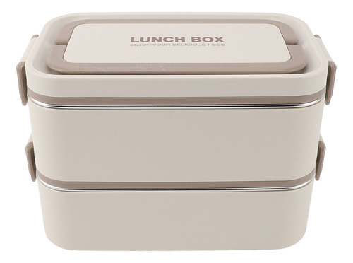 Bento Apilable De 2 Niveles De Acero Inoxidable 304