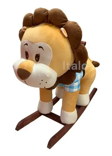 Silla Mecedora Infantil Sillón De Tela Lino Para Niños De 3 A 5 Años Patas De Madera Alamo Sofa Individual Tapizado Azul