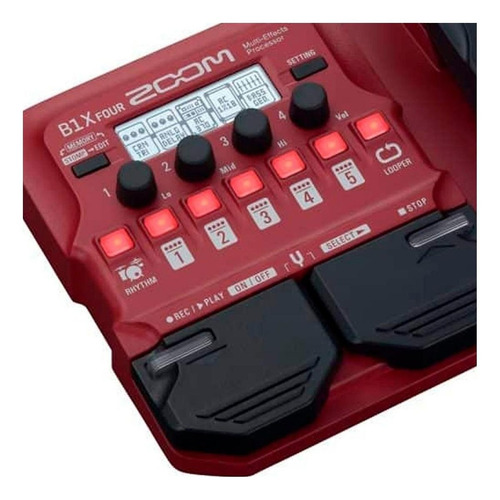 Imagen 5 de 6 de Pedal de efecto Zoom B1X Four rojo