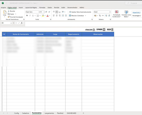 Planilha Dashboard Controle De Aso 1.3