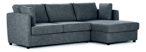 Sofá Seccional Cama Noah Derecho Melange Denim - Rosen
