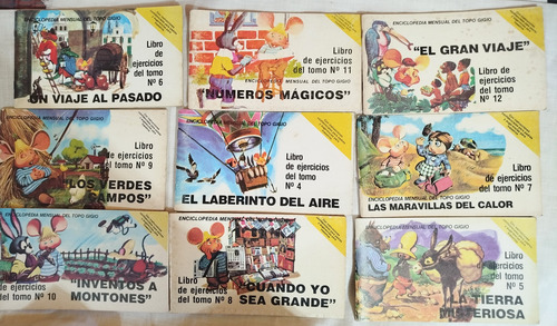 Mini Enciclopedia Mensual Del Topo Gigio-lote X9 Juntos (Usado)