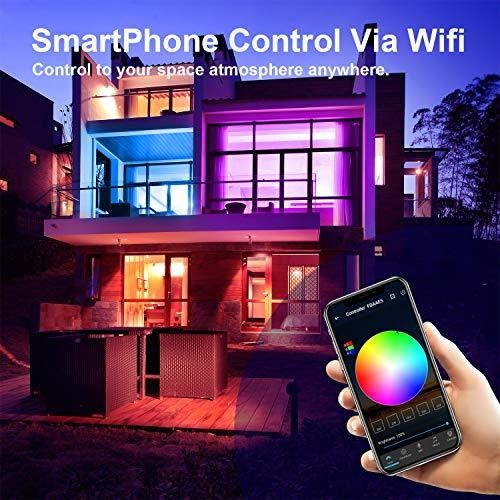 Wifi Led Tira Luz Pie Rollo Rgb Color Para Alexa Musica