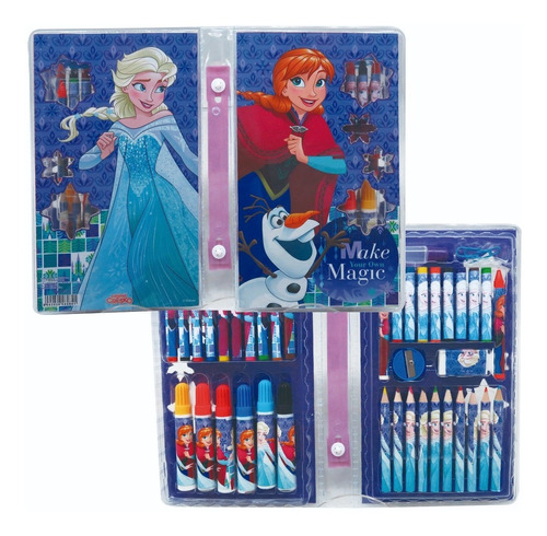 Set De Arte Disney Frozen Elsa Anna Marcadores Mundo Manias