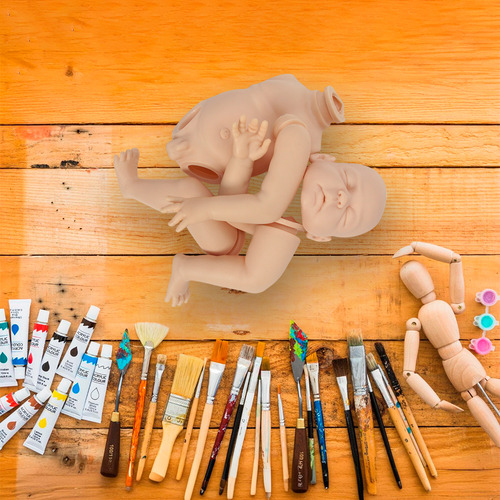 Kit Para Arte Reborn Boneco Menino Olho Fechado + Corpo