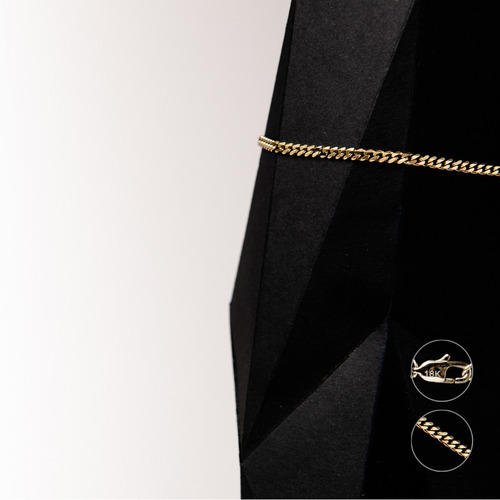 Pulsera Cubana 2mm/ Oro Laminado 18k - Zo Joyería Y Reloj