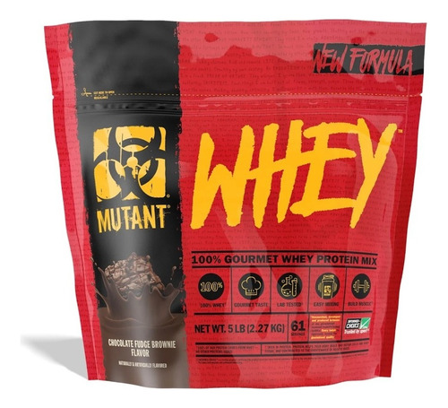 Suplemento en polvo Mutant  Whey Whey proteína sabor chocolate fudge brownie en sachet de 2.27kg