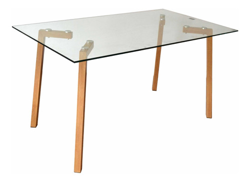 Mesa De Comedor De Vidrio Mumbai Nordica 140x80cm 