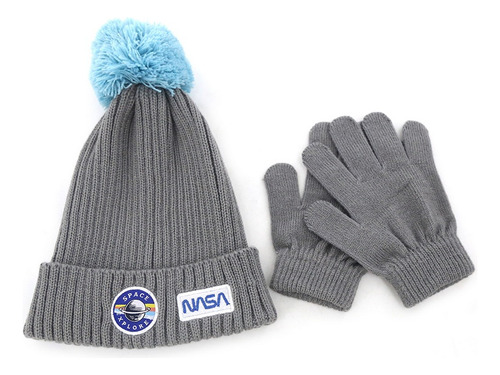 Set Gorro Y Guantes Niños Kit Invierno Nasa Ar1 13927 Ellobo