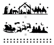 Comprar Vinilos De Corte Navidad Pesebre Papá Noel Pack X 2 + Regalo