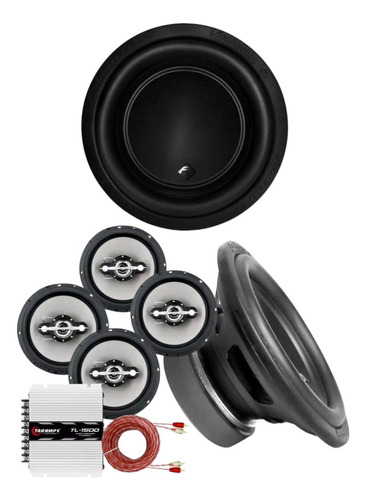 Kit Módulo Taramps Tl-1500 + Subwoofer Falcon 8  200w Rms