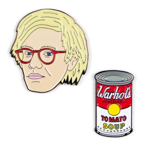 Pin Decorativo Piocha Metalico Andy Warhol Campbell Pop Art