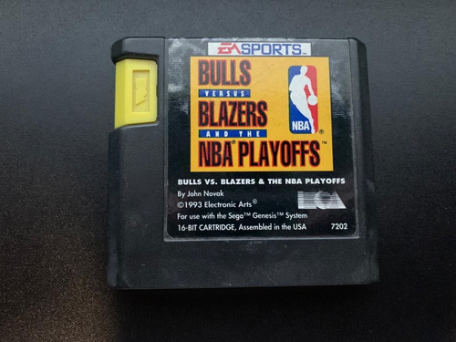 Bulls Vs. Blazers And The Nba Playoffs Sega Genesis Cartucho
