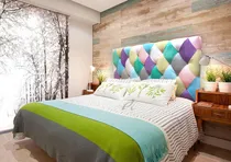 Comprar Respaldo Cama De Sommier 1 1\u002F2p Largo Patchwork One-k Decco.