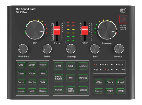 Consola De Sonido Usb V9x Pro Mixer Bluetooth Portatil  