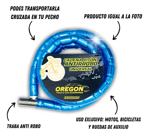 Cadena Linga Rueda Auxilio Traba Piton Moto Bici 1,5m