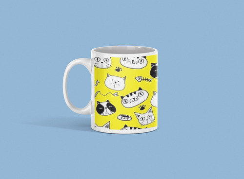 Taza De Cerámica Gatos Para Café De 320 Ml Gatos