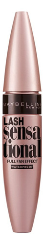 Máscara De Pestañas Lash Sensational Waterproof Maybelline Color Negro