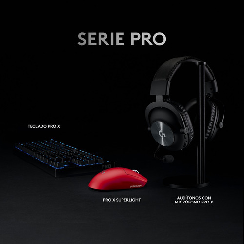 Mouse Gamer Inalámbrico Logitech G Pro X Superlight - Rojo
