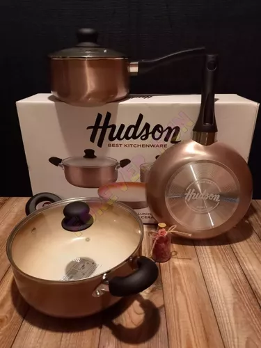 Bateria De Cocina Antiadherente Ceramico Hudson 5 Piezas