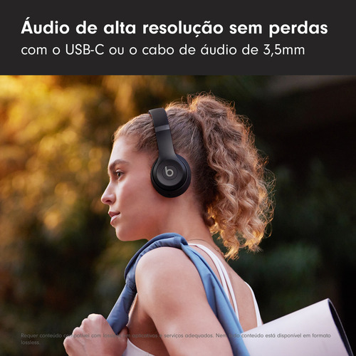 Beats Solo 4 – Fone de ouvido supra-auricular sem fio – Preto fosco
