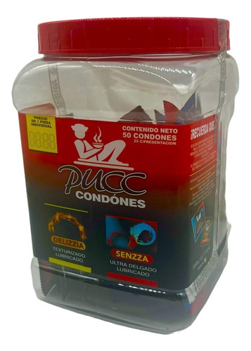 Vitrolero Con 50 Piezas De Condones Pucc 2 Presentaciones