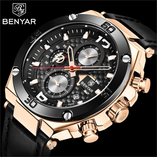 Relojes Deportivos Benyar Con Cronógrafo Y Fecha Para Hombre