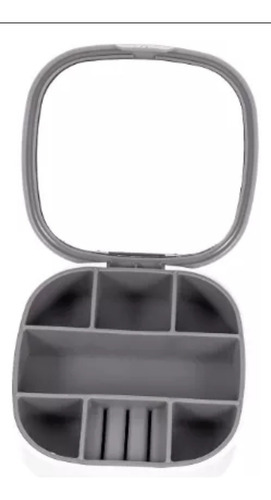 Mini Alhajero Organizador Portátil Viaje Joyero Con Espejo Blanco