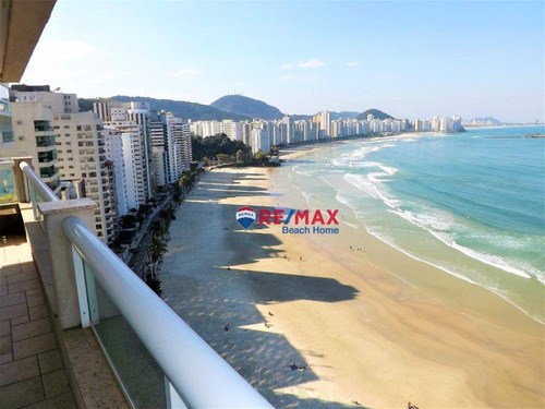 Imagem 1 de 30 de Sensacional Vista Magnífica Para Toda Orla 4 Suítes Cobertura Duplex Piscina Jacuzzi Churrasqueira 3 Garagens Astúrias, Guarujá/sp - Co0214