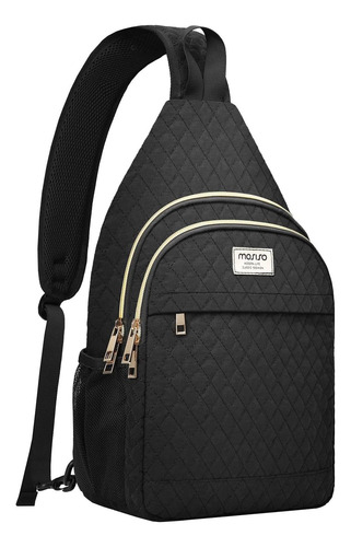 Mochila Bandolera Mosiso, Bolso Cruzado Acolchado Con Rombos