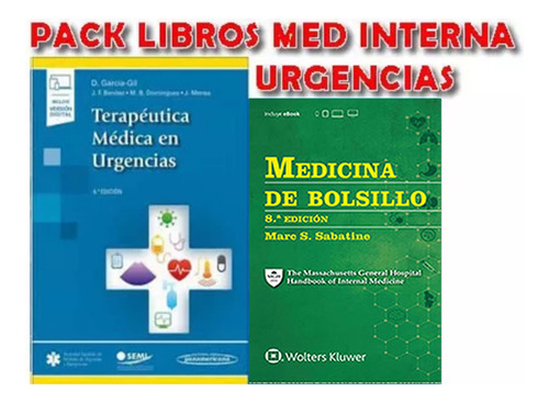 Pack Garcia Terapeutica Medica Urgencias Y Sabatine Medicin 