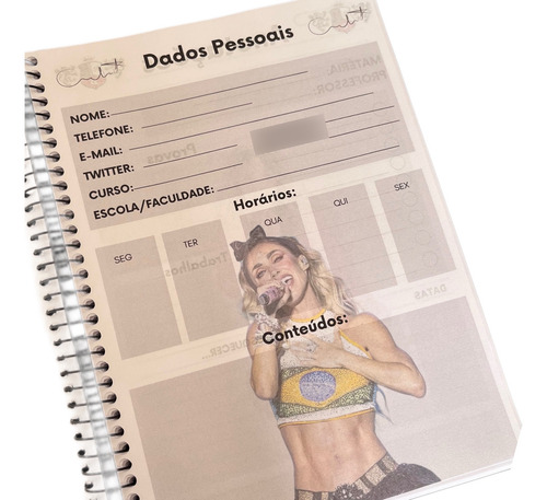 Kit Anahi Caderno E Caneca Mia Colucci Rosa-chiclete