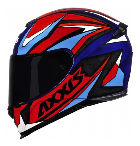 Capacete Axxis Eagle Power Gloss Blue Red Blue