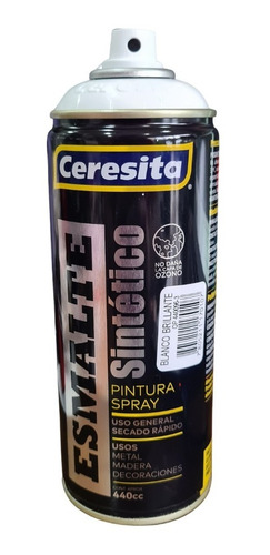 Spray Aerosol Ceresita Esm. Sintético Secado Rápido 440 C.c. Color Blanco Brillante