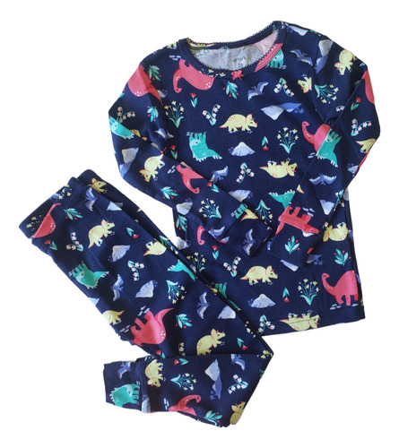 Pijama Carter's Manga Larga Niña Dinosaurio Talle 3 Años 