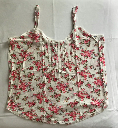 Forever21. Blusa Musculosa Floreada Con Breteles. Talle L