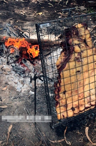 Imagen 6 de 10 de Parrilla Asador Portátil Mantera Pinche 35x50cm - Brasas®