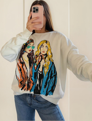 Buzo Nylon Over Frisa Estampado Mujer Estilo Zara