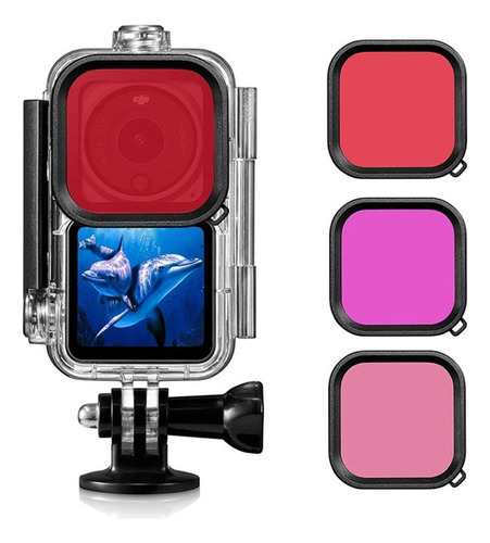 Kit Filtros De Mergulho Telesin Para Dji Osmo Action 2