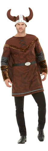 Smiffys L Disfraz De Bárbaro Vikingo, Hombre, Marrón, L - Ta