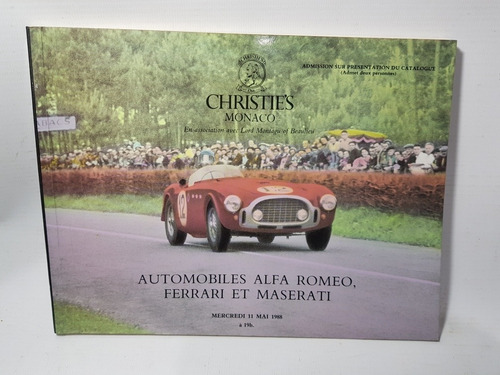 Auto Antiguo Catálog Christies Ferrari Mónaco 1988 Mag 56255